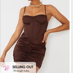 Pretty little thing brown dress